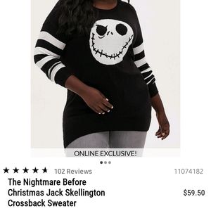 Torrid size 3 Nightmare Before Christmas Jack top
